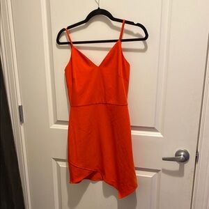 Lovers + Friends Red Asymmetrical Sheath Dress Cocktail